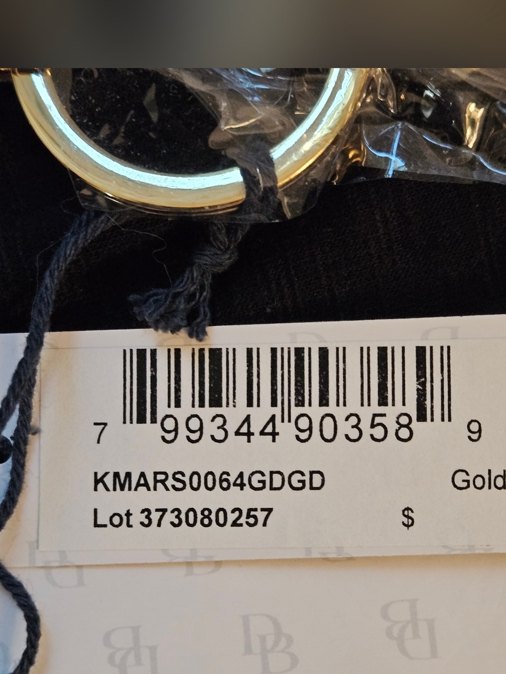 Dooney & Bourke Gold Tone Jewelry Tag NWT - Picture 2 of 7